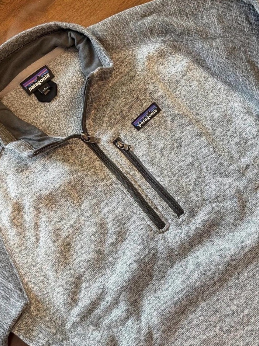 Patagonia Men's Heather Gray Half-Zip Fleece Pullover